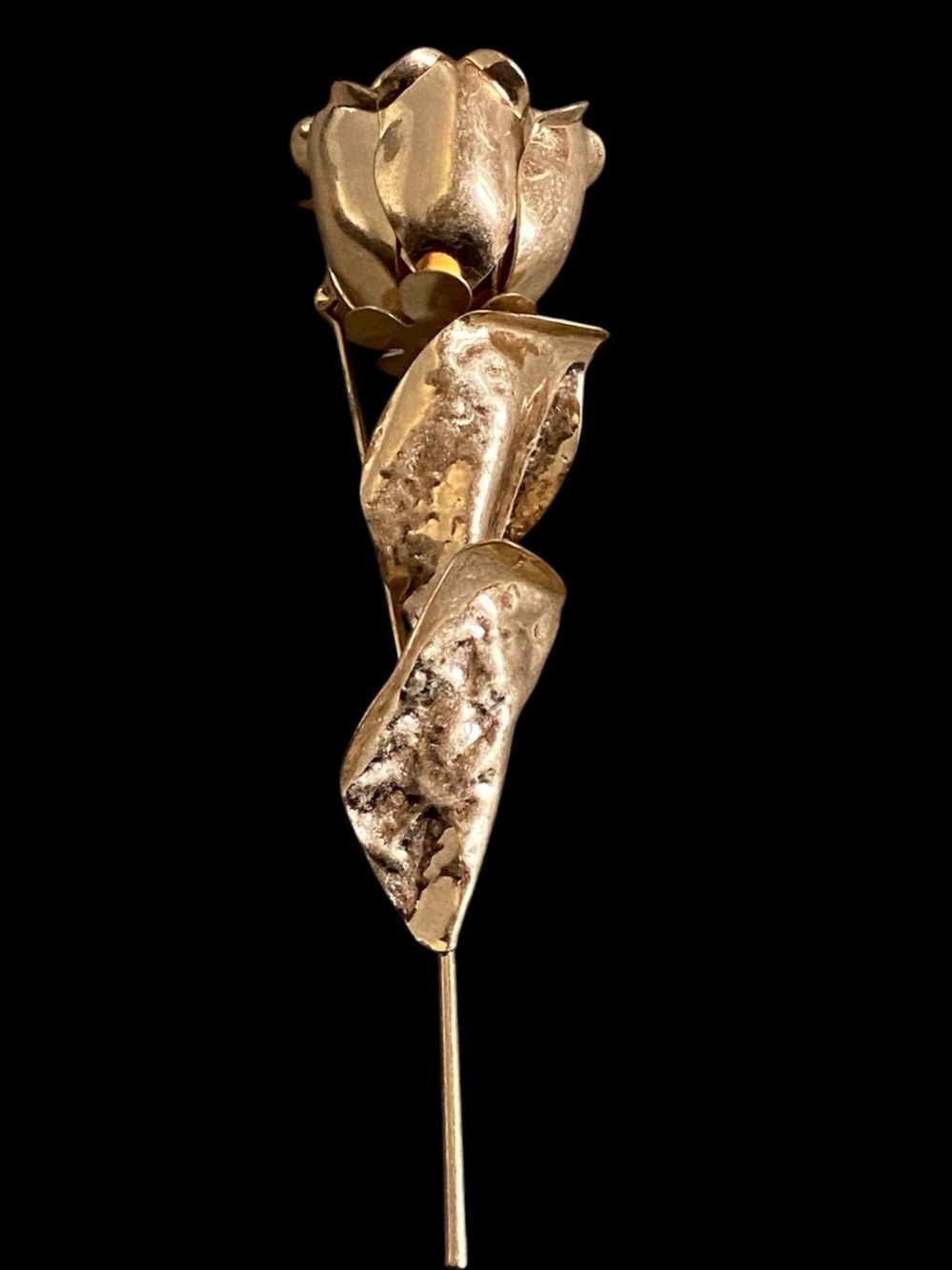 Zara women’s goldtone rose brooch